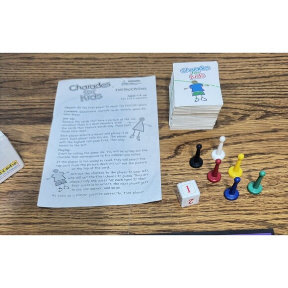 VINTAGE Charades for Kids Board Game COMPLETE Pressman 1999 Kids Children's‎ Fun - Picture 8 of 10